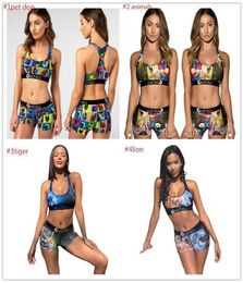 Swimsuit Womens design Bra Bikini Set Shorts two pieces Swimsuits Sexy Animal Print Cartoon Dog Lion Tiger Beachwear Swimwear9106882