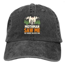 Ball Caps Mothman Saw Me But Nobody Believes Him Baseball Cap Men Hats Women Visor Protection Snapback Humanoid Creatures