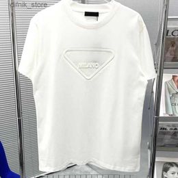 Men's T-Shirts Summer Short Slved T Shirt Mens Round Neck Sweatshirt Classic 3d Emed Tshirt Pd Designer T-shirt Men Women Cotton Pullover T 4xl Y240420