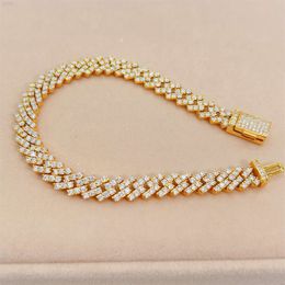 8mm Vvs Moissanite 925 Sterling Silver Cuban Necklace Bracelet Luxury Jewelry Iced Out Cuban Link Bracelet Chain