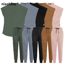 High Quality Scrub Uniform Jogging Pant Pet Grooming Doctor Work Clothes Health Care School Accessories Nursing Workwear 240412