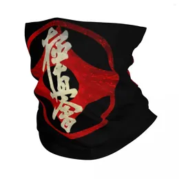 Bandanas Masutatsu Oyama Kyokushin Bandana Neck Gaiter Windproof Face Scarf Cover Men Women Karate Logo Headband Tube Balaclava