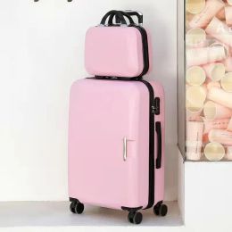 Luggage TRAVEL TALE Women Cute Carry On Trolley Wet ABS Girls Travel Suitcase Retro Rolling Luggage On Wheels