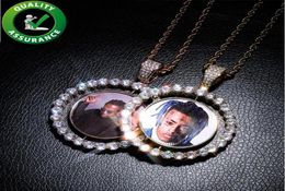 Iced Out Pendant Hip Hop Bling Chains Jewellery Men Luxury Designer Necklace Diamond Tennis Chain Po Frame Pendants Rapper Fashion C1860548