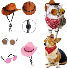 Dog Apparel Pet Hat Star Cat Cowboy Supplies Costume Accessories Puppy Kitten Party Festival Wearing Headwear Dogs Sun Caps