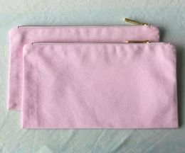 Light Pink canvas makeup bag blank pink cotton cosmetic bag Grey large clutch bag Pink zipper pouch for DIY crafts9138545