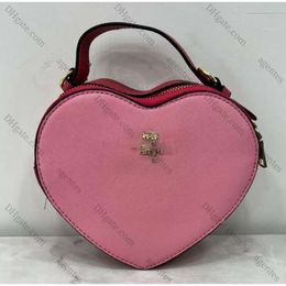 2024 Fashion Heart-shaped Lovely Shoulder Bags for Women Pu Leather Female Crossbody Bags Vintage Casual Hand Bags 10a