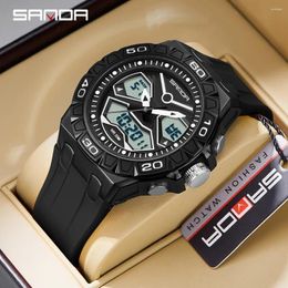 Wristwatches Sanda 3198 Watch Youth Multi Functional Waterproof Glow Fashion Korean Edition Sports Men's