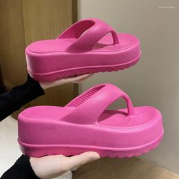 Slippers Pink Platform Flip Flops Eva Thick Sole Women Summer Non-slip Ladies Comfortable Soft Female Outdoor Beach Slipper