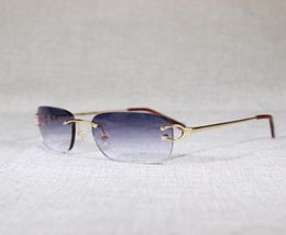 Sunglasses Vintage Rimless C Wire Men Eyewear Clear Glasses Women Oval Eyeglasses For Outdoor Metal Frame Oculos Gafas2067431