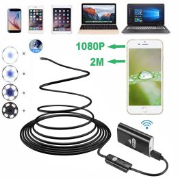 Cameras 1080P WIFI Endoscope Camera 8mm HD Wireless Inspection Camera Endoscop 2M 3.5M 5M Flexible WIFI Endoscope Camera for Android IOS