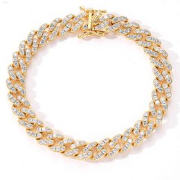 2024 New Style Lifeng Luxury Jewellery Sliver Gold Moissanite Diamond Cuban Chain Trendy Fashion Style Hip Hop Jewellery Hot Sale