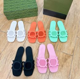 Designermarke Sandals Sandals Frauen ineinandergreifende Doppelbuchstaben Pantoffeln Sandale Casual Party Fashion Classic Out Design mit Original-Box-Größe 35-41