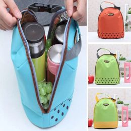 Bags Lunch Thermal Insulated Bag Fridge Box Oxford Cloth Ice Pack Tote Solid Color Cooler Food Handbags Portable Food Bag for Work