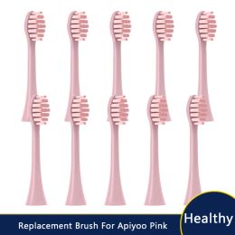 Heads 10PCS Replacement For Apiyoo Moon Pink New Type Toothbrush Heads Electric DuPont Soft Brush Heads Nozzle Smart Cleaning Head