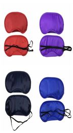 Black Eye Mask Polyester Sponge Soft 4 Layers Shade Nap Cover Blindfold Blackout Sleep Eyeshade Mask For Sleeping Travel RRA24871169967