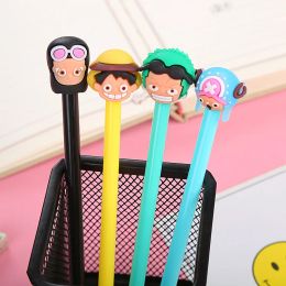 Pens 12/60 Pcs Wholesale Student Gel Pen Creative Cartoon Character Water Pen Cute Study Office Stationery Black Factory Wholesale