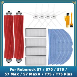 Cleaners for Roborock S7 / S70 / S75 / S7 Max / S7 Maxv / T7s / T7s Plus Spare Parts Accessories Main Side Brush Hepa Filter Mop Cloth