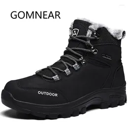 Fitness Shoes GOMNEAR Hiking For Men Winter Sneakers Outdoor Anti-skid Tourism Hunting Boots Tactical Mountain Climbing