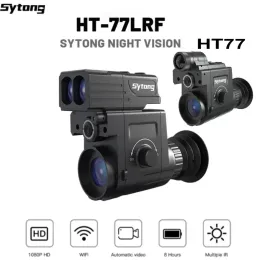 Cameras Sytong HT77 HT77LRF Hunting Camera Night Vision With Laser Rangefinder Aiming Rifle Scope App WIFI Live Image Transmission