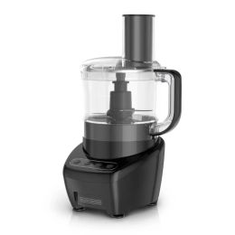 Processors BLACK+DECKER Easy Assembly 8Cup Food Processor Doublesided slicing/chopping dish Black 450W
