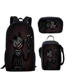 Backpack Cartoon Hellow Cat Customised Men039s Set 3D Print Student School Bag Teens Boys Girl Lunch Bags Children Shoulder7010754