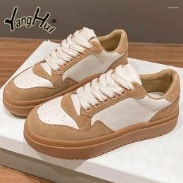 Casual Shoes Mixed Colours Retro Wool Warm Sports Breathable Platform Sneakers Korean Style Wear-resistant 20242 Fashion Spring Autumn