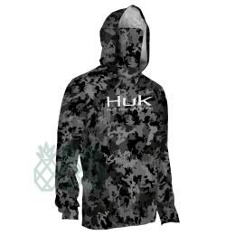 Accessories Huk Fishing Shirt Summer Performance Fishing Clothing Men's Long Sleeve Uv Protection Mask Fishing Hooded Shirts Upf 50+ Tshirt