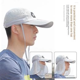 Ball Caps Wide Brim Sun Hat Summer Quick Drying Breathable Baseball Cap Neck Face UV Protection Beach Outdoors