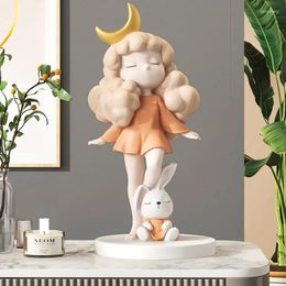 Decorative Figurines Instagram Style Girl Ornaments Living Room Tv Cabinet Wine Home Decoration Gift For Friend's Birthday Housewarming