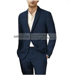 Men's Suits Linen Men Wedding Groom 2 Pieces Single Breasted Tuxedos Regular Fit Formal Notched Lapel (Blazer Pants)