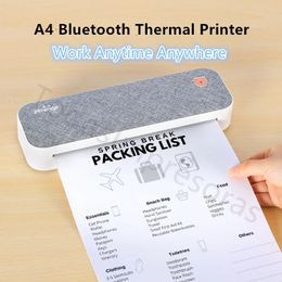 PeriPage A4 Continuous Thermal Printer Wireless Printer PDF Webpage Contract Picture Printers Thermal Paper No Need Ink or Toner 240419