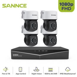 Lens Sannce 2MP HD Videoüberwachungssystem Kit 4ch 8ch 1080n Video Recorder 2pcs 4pcs 1080p High Clarity Bullet Camera 3,6 mm Len