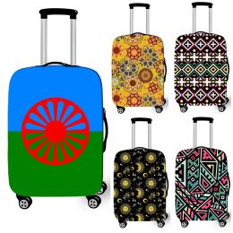Accessories Gypsy Romani Flag Graphic Print Luggage Cover Travel Accessories Antidust Suitcase Protective Covers Elastic Trolley Case Cover