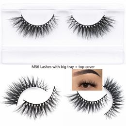 Eyelashes Wispy Lash 3D Mink False Eyelash Maquillage Winged Lashes Full Strip Natural Long Crueltyfree 240420