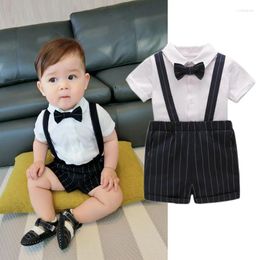 Clothing Sets IENENS Baby Boys Clothes 2pcs T-Shirt Overalls Shorts Infant Toddler Cotton Wear Tops Bottoms Kids Suits 1-4 Years