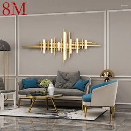 Wall Lamp 8M Modern Gold Picture Fixture Lights LED Creative Rectangular Background Sconce Decor For Living Bedroom
