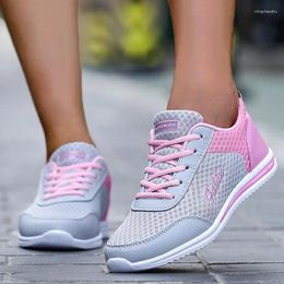 Casual Shoes Breathable 2024 Sneakers For Women Fashion Solid Color Soft Mesh Fabric Lace Up Female Footwear Ladies