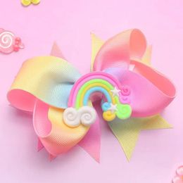 Hair Accessories Sweet Cheer Bow Clip For Girl Lovely Grosgrain Ribbon Hairgripes Children Delicate Bowknot Colourful Pins Headwear