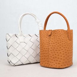Genuine Leather Woven Tote Bag Fashion Designer Lady Handbags Luxury Lambskin Brand Name Purse Customized Women Bags