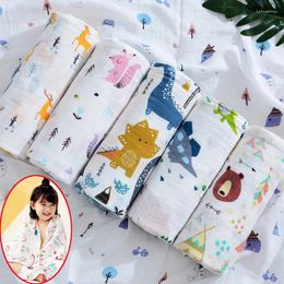 Blankets 120 120cm Muslin Swaddle Born Baby Eco Soft Cotton Children Towel Infant Kids Wrap Sleepsack Stroller Cover Play Mat