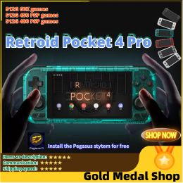 Cards Retroid Pocket 4 Pro Handheld Game Console 4.7 Inch Touch Screen RAM 4GB/8GB Bluetooth 5.2 5000mAh Games Hobbies Gift PSP PS2
