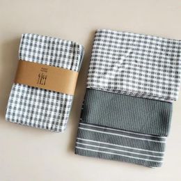 Tea Napkins Nordic Style Pure Cotton Three-piece Towel Set For Home Kitchen