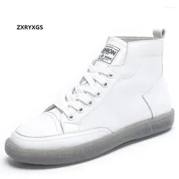 Casual Shoes 2024 Top Soft Cowhide High Women Sneakers Sole Non-Slip Wear-Resistant Flat Winter Warm