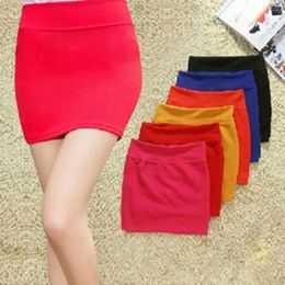 Skirts New Micro Mini Skirts 2024 Summer Sexy Girl Skirts Casual Bag Hip Short Skirts Women Tight Office Party Female Red Black Y240420