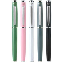 Pens Majohn Xinshi Metal Fountain Pen Silver clip Extra Fine 0.38mm Office School Supplies Writing Smooth Portable Ink Pen Stationery