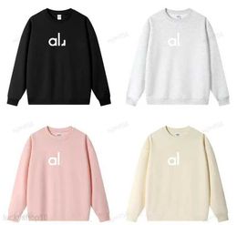 AL-2024 Women Outfit Perfectly Oversized Sweatshirts Sweater Loose Long Sleeve Crop Top Fitness Workout Crew Neck Blouse Gym