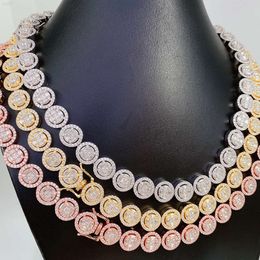 2024 New Hop Iced Out 13mm Diamond Gold Plated S925/925 Sterling Sliver Moissanite Cuban Link Chain 20 Inches Necklace