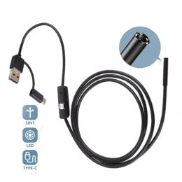 Cameras Type C Camera Endoscope 3 In 1 With Micro USB Borescope Cam Usb Type C 2M 3M 1.5M For Android Smartphone Inspection Camera Endos