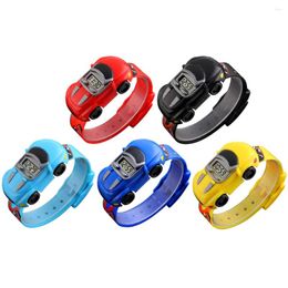 Party Favour Cartoon Car Children Watch Toy For Boy Baby Fashion Electronic Watches Innovative Shape Kids Xmas Gift